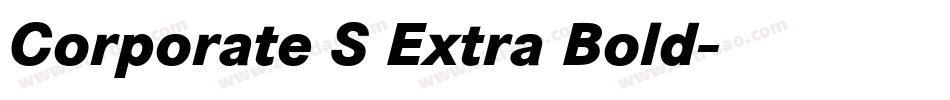 Corporate S Extra Bold字体转换
